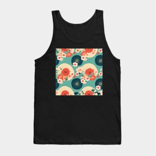 Kimono parasol blossom pattern Tank Top